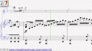 Max Bruchs Concerto in G minor Op 26 sheet music for violin and piano  Video Score [upl. by Cinom673]