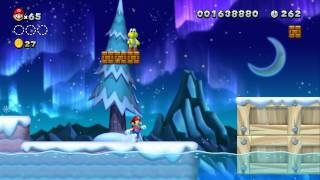 New Super Mario Bros U 100 Walkthrough Part 8  Frosted Glacier 45 4G 4S 4C [upl. by Fausta]