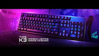 NEW  EGA TYPEK3 RAINBOW LIGHTING GAMING KEYBOARD [upl. by Ishmul]