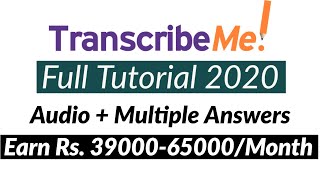 How To Pass TranscribeMe Exam 2020  Latest Tutorial Hindi\Urdu [upl. by Auliffe302]