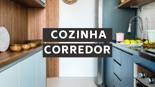 COZINHA CORREDOR  25 MODELOS PARA APROVEITAR MELHOR O SEU ESPAÇO [upl. by Dougall]