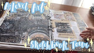 A level Art GRADE A Sketchbook Tour  Built Environment [upl. by Ecidnak]