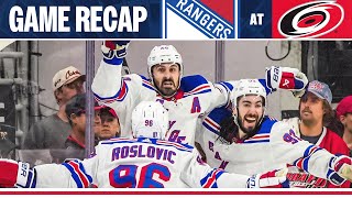 GAME HIGHLIGHTS  R2 G6 New York Rangers at Carolina Hurricanes 51624 [upl. by Rasec88]