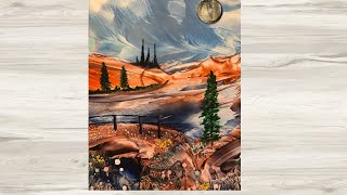 How To Paint A Fantasy Landscape Encaustic Art For Beginners [upl. by Cybil780]