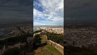 Superb view on the city of Málaga and beaches shorts [upl. by Bettina]