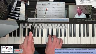 Keyboard cursus les 01 tm 10 van 50 lessen Gratis bladmuziektoetsenwijzer Also in English [upl. by Torry]