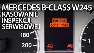 Kasowanie inspekcji serwisowej Mercedes W245 klasa B reset serwis [upl. by Hayes]