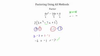 Factoring Using All Methods [upl. by Tezile]