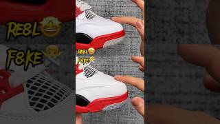 Real Vs Fake Fire Red Jordan 4 sneakerhead sneakers viral [upl. by Langan]