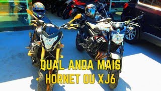 YAMAHA XJ6 VS HONDA HORNET  TOP SPEED [upl. by Zolly307]