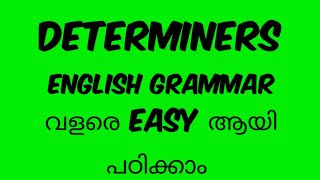 Determiners  English Grammar  മലയാളത്തില്‍ Aksharappura [upl. by Ihana]