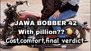 Jawa Bobber 42Aftermarket Pillion Seat experience [upl. by Khichabia]