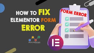 Error Form Not Submitted Elementor Fixed Full Tutorial [upl. by Annekcm432]