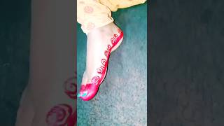 New Alta designBest woman mehendi Alta design alta nailart short trending design vlog reels [upl. by Nylyaj]