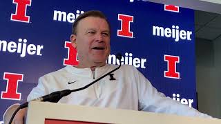 Marquette pregame Illini coach Brad Underwood [upl. by Alket35]