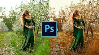 Como Editar Fotos En Photoshop  Efectos Para Fotos  Efecto OtoÑO [upl. by Ciardap]