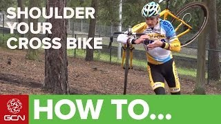 How To Shoulder Your Cyclocross Bike Like A Pro With Bart Wellens [upl. by Susejedesoj]