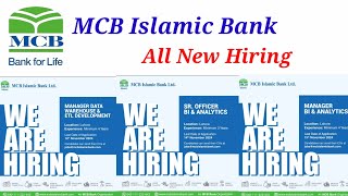 MCB Islamic Bank Hiring Graduates For Different Post 2024  How to Apply in Mcb Islamic New Bank Job [upl. by Arreip]