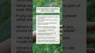 Conversation Starters with Your Kids [upl. by Gillead]