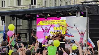 quotPogiquot Tadej Pogacar with Tour de France and Giro d Italia title in Ljubljana Slovenia 2024 [upl. by Radec]