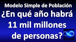 03 Modelo poblacional ¿En qué año la población mundial será de 11 mil millones [upl. by Rowe]