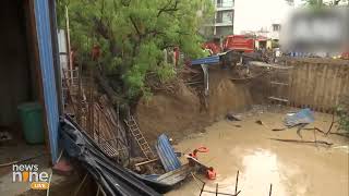 Rescue Operation in Delhis Vasant Vihar Labourers Trapped in Construction Pit  News9 [upl. by Caspar372]