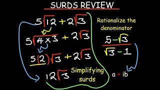 Surds practice questions  Radicals full review [upl. by Clarine]