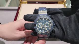 雅典 ulysse nardin marine Diver chronograph 硫化膠 [upl. by Ejrog]