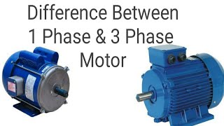 Difference Between 1 Phase amp 3 Phase Motor in Hindi  Motor  Electrical Ada [upl. by Rudyard]