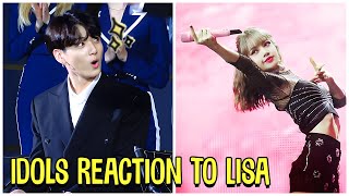 Kpop Idols Reacting To Blackpink Lisa [upl. by Arinaid]