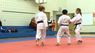 Heian Shodan Bunkai  Junior Team Bunkai Demonstration  Charleswood Karate IKD Shotokan 2012 [upl. by Rosemare391]