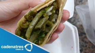 Receta para preparar tacos de bistec con nopales Receta de tacos  Comida mexicana [upl. by Pontius387]