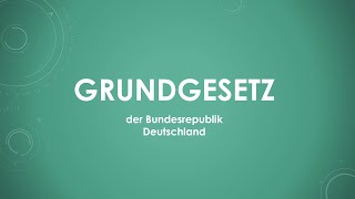 Das Grundgesetz Deutschlands einfach und kurz erklärt [upl. by Reg]