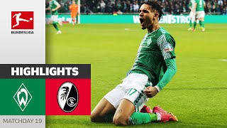 SV Werder Bremen  SC Freiburg 31  Highlights  Matchday 19 – Bundesliga 202324 [upl. by Rabbaj]