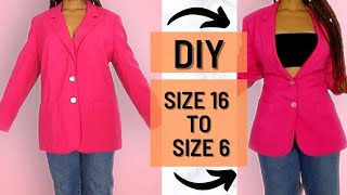 2 DIY NO SEW BLAZER ALTERATIONS  5 MIN REVERSIBLE CLOTHING HACKS [upl. by Aehtna901]