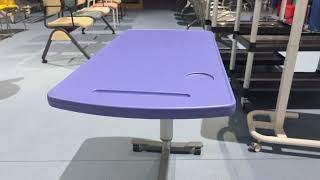 KANGTEK Hospital Height Adjustable Medical Patient Mobile Overbed Table furniturefactory Hospital [upl. by Citarella530]