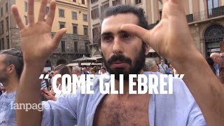 I “No green pass” a Firenze “Con il 5G controlleranno i vaccinati come delle macchinette” [upl. by Syramad113]