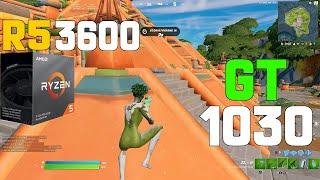 Fortnite Chapter 3  GT 1030 · RYZEN 5 3600  Performance Mode 1080p [upl. by Kuehn]