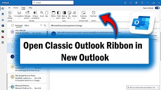 How to Switch Back To Classic Ribbon view in New Outlook  outlook [upl. by Yrolg961]