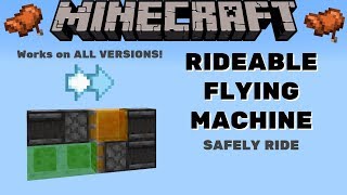 Rideable Flying Machine  Minecraft Tutorial All Versions [upl. by Fachanan906]