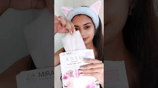 Mirabelle Rose Facial Sheet Mask Application [upl. by Coralie927]