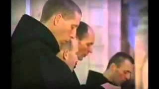 Monks singing Gregorian Chant in a Catholic Benedictine Seminary [upl. by Hannazus]