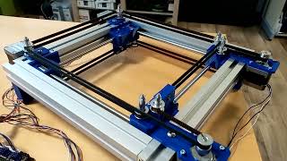 Test Dual Gantry X with dual carriage Core XY  Core UV   IDEX mode [upl. by Llerrahs]