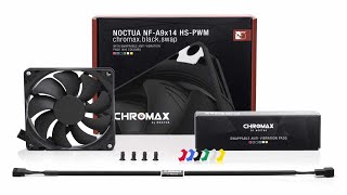 UNBOXING NOCTUA NFA9x14 HS PWM 92mm fan Chromax Black [upl. by Anelet]