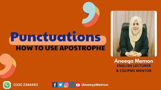 HOW TO USE APOSTROPHE  BASIC PUNCTUATION RULES IN ENGLISH  ENGLISH PUNCTUATION GUIDE [upl. by Leik]