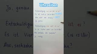 Uhrzeiten offiziell inoffiziell deutsch deutschlernen german learngerman deutschkurs shorts [upl. by Stoddard208]