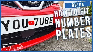 How To Fit A Number Plate To A Car With Sticky Pads No Drilling Required [upl. by Marola]