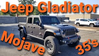 Jeep Gladiator Mojave Leveled On 35s Walk Around and Test Drive [upl. by Wey]