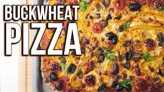 GLUTEN FREE buckwheat pizza  NO yeast  EASY step by step recipe [upl. by Margy782]