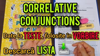 Lecţia  305 – CORRELATIVE CONJUNCTIONS date la teste ✍️🤓🎓 folosite în vorbire 😀💬🇺🇸 [upl. by Branen]